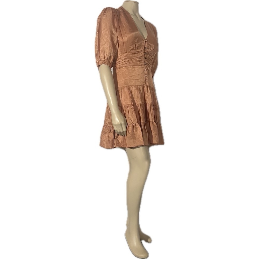 NWT Sandro Gathered tiered satin mini dress - Picture 5 of 16